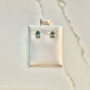 Sterling Silver 925 Blue Topaz Earrings